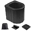 Zinyeme Polypropylene Portable Camping Toilet - Potty for Adults, Travel Commode Bucket for Car, Outdoor, Hiking, Backpack, Trips, Tent, Boat, Beach, Traffic Jam, Home