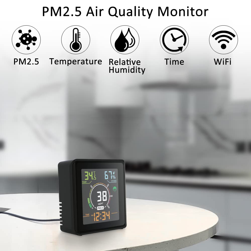 GZAIR Smart WiFi Air Quality Monitor PM2.5 Temp Humidity Data Logger