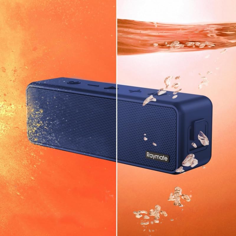Raymate Portable Bluetooth Speaker for Outdoor Home Party Travel Blue