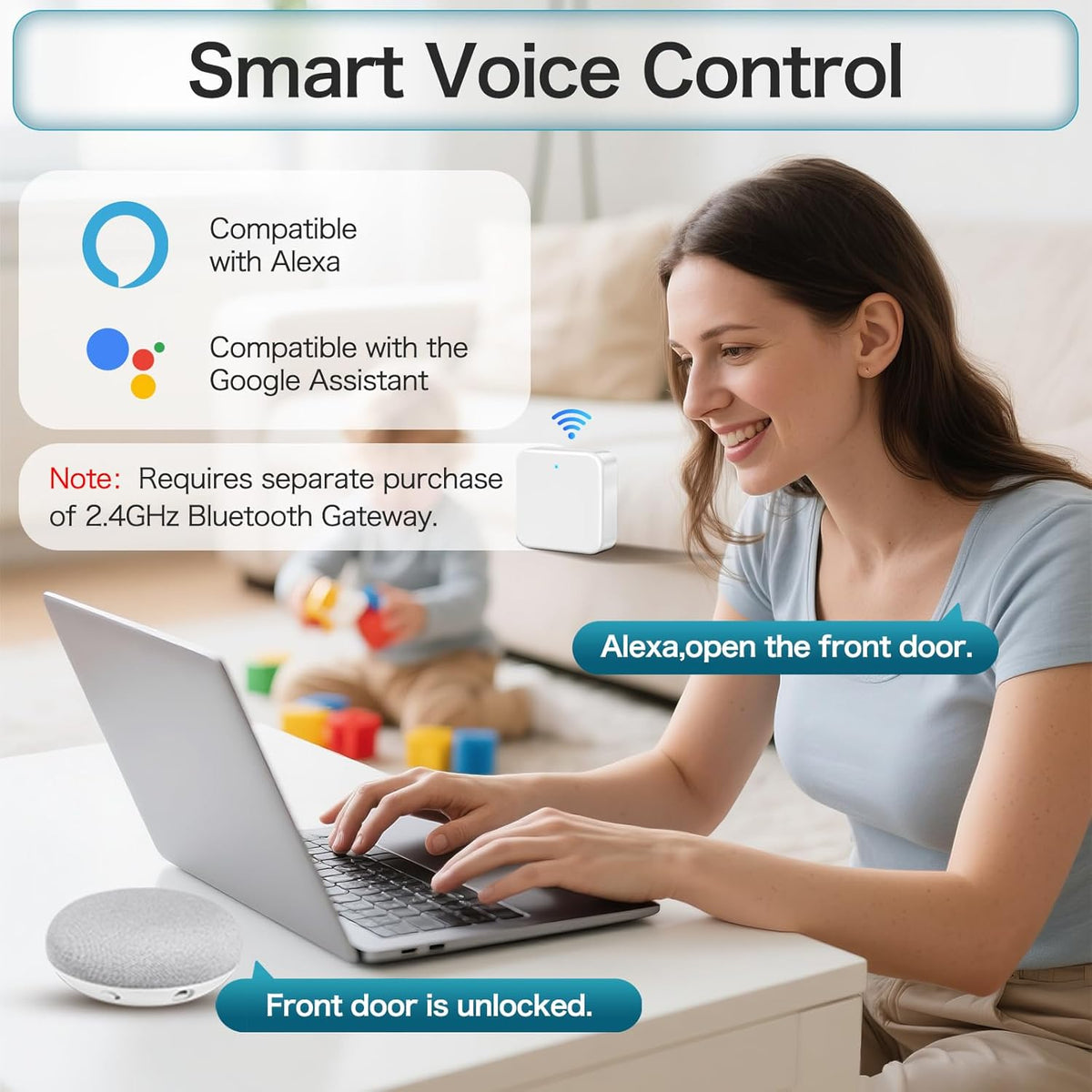 Smart Front Door Lock Keyless Entry Fingerprint Deadbolt with App Alexa