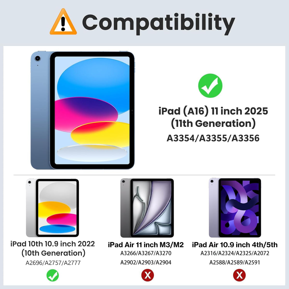 ZKTUYU iPad 11th/10th Gen 11"/10.9" Keyboard Case with Backlit Detachable Keyboard