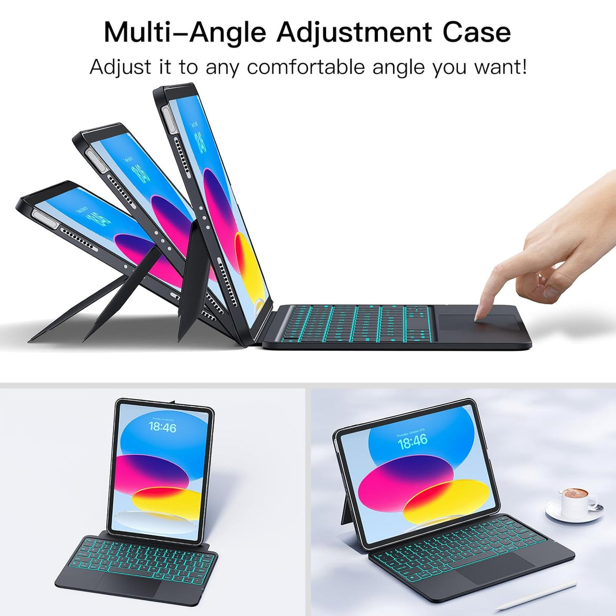 ZEEKWELE iPad 10.9 Keyboard Case White