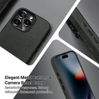 Belemay iPhone 16 Pro Max MagSafe Crazy Horse Leather Case 6.9" Rustic Green 1 - Buy Your Wish