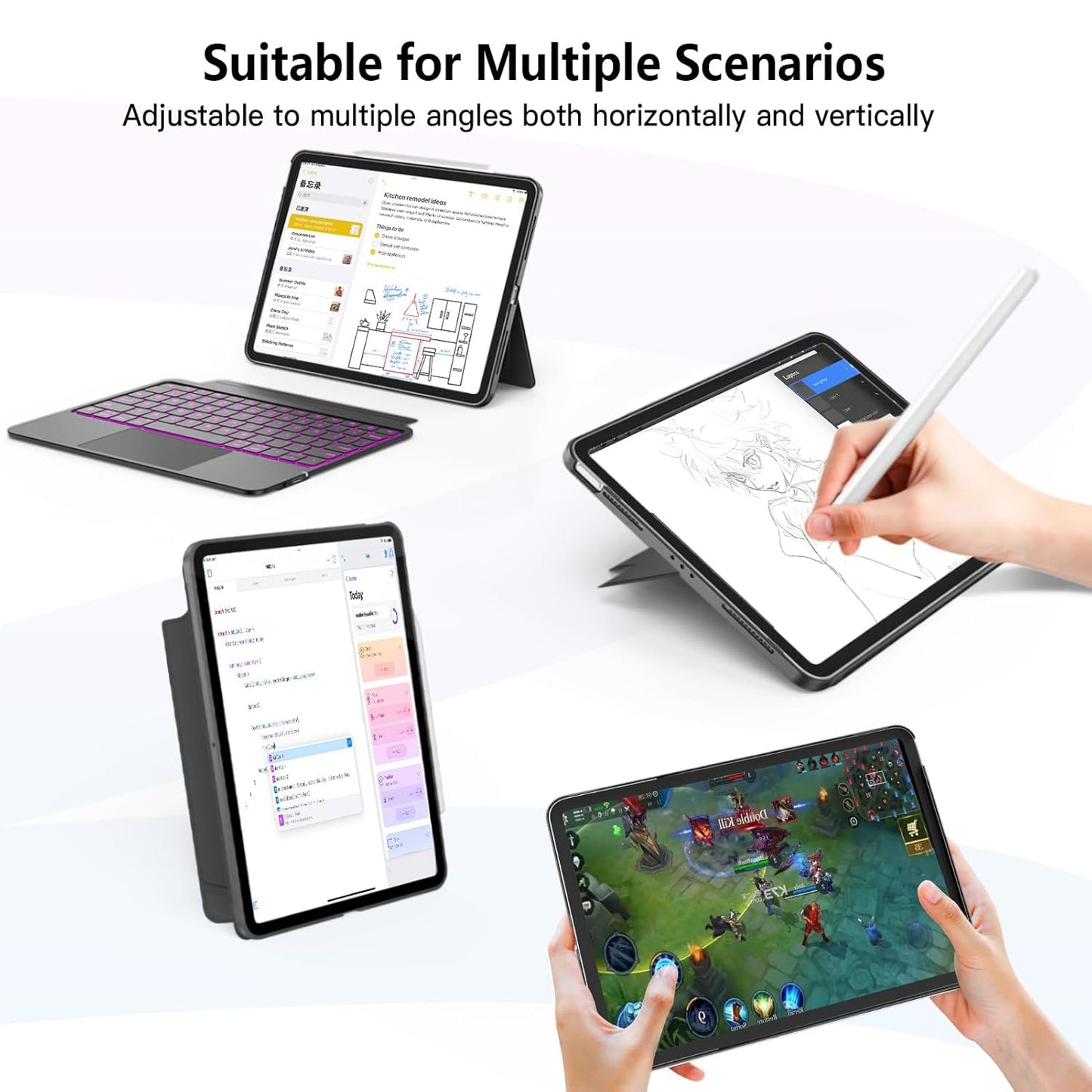 ZEEKWELE iPad 10.9 Keyboard Case White