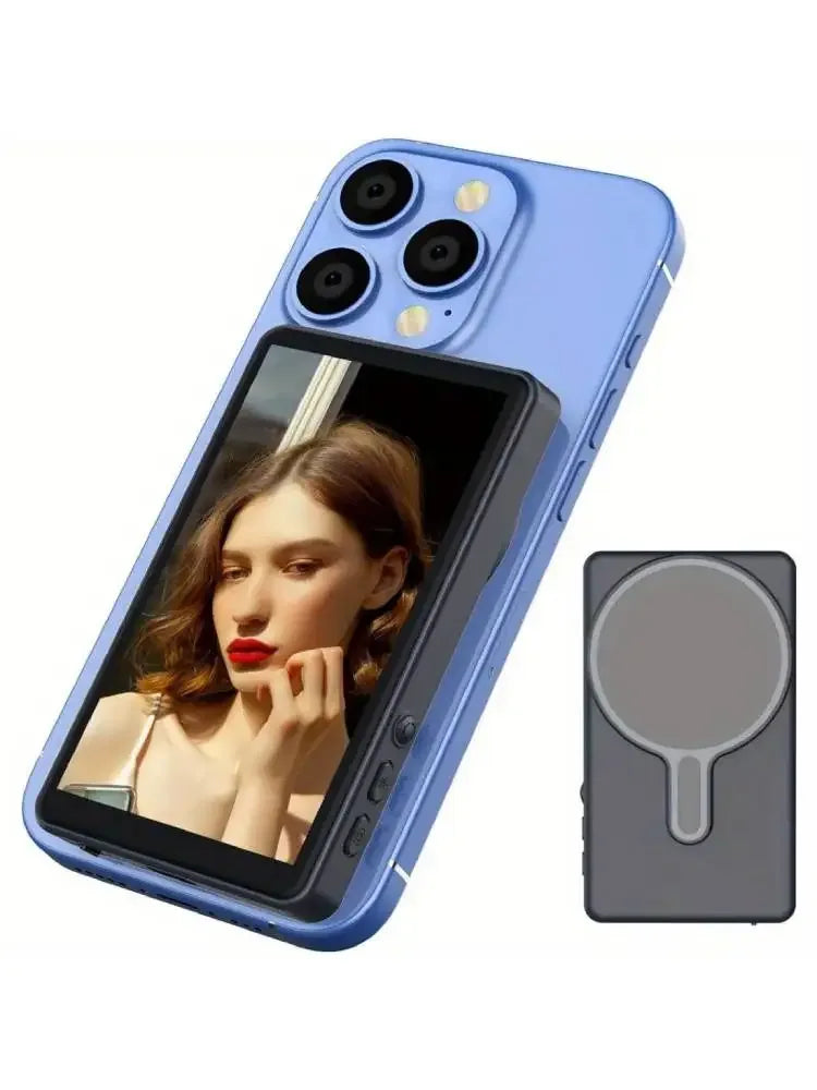 Phone Vlog Selfie Monitor Screen Portable Back Camera Monitor with Magnetic Connection and Remote Control for Selfie Vlog Live - Buy Your Wish
