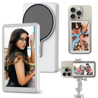 Phone Vlog Selfie Monitor Screen Portable Back Camera Monitor with Magnetic Connection and Remote Control for Selfie Vlog Live - Buy Your Wish