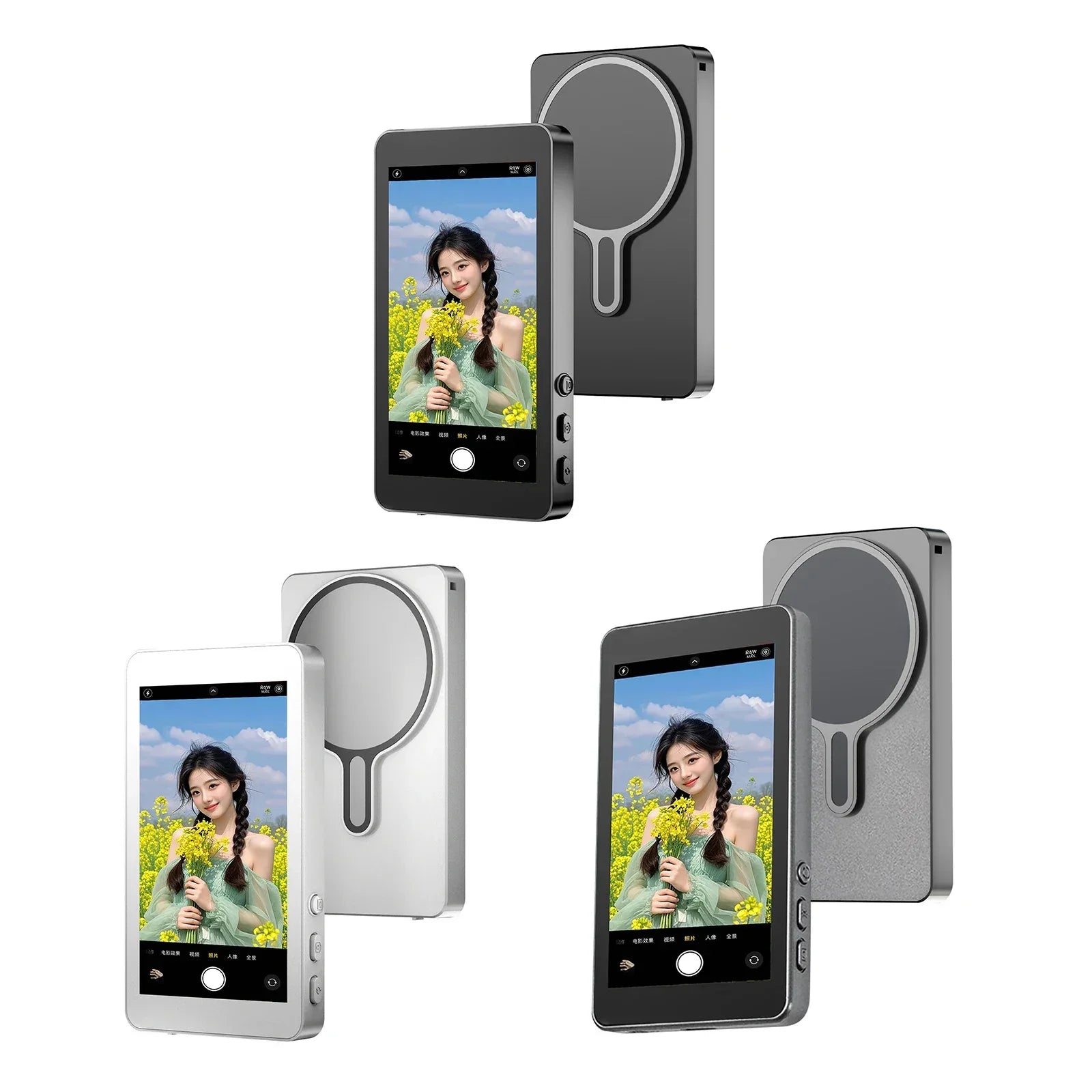 Magnetic Phone Vlog Selfie Monitor Screen Back Camera Monitor for Selfie Vlog Live Stream for Android iPhone - Buy Your Wish