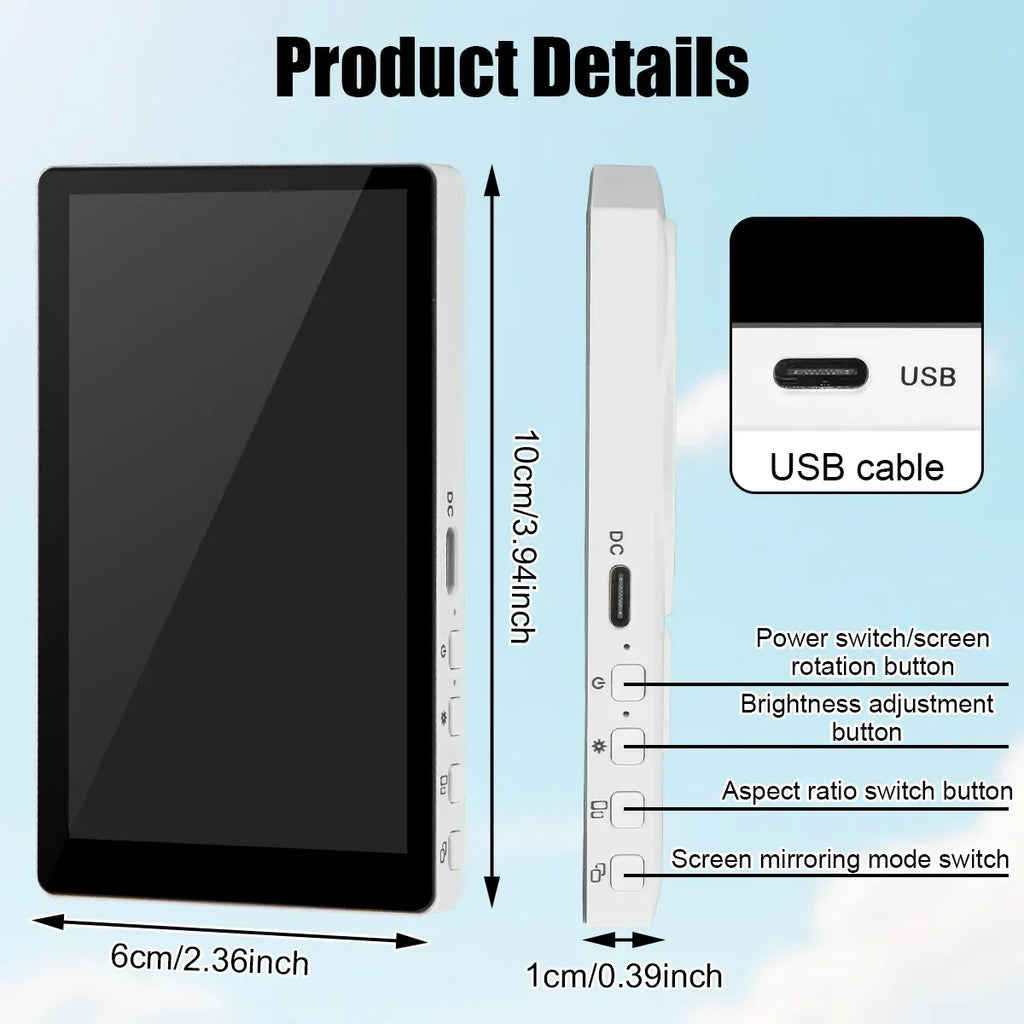 Mobile Phone Wireless Magnetic Selfie Monitor Screen For Smartphone Vlog Live Stream Video Recording for iPhone Android phone - Buy Your Wish