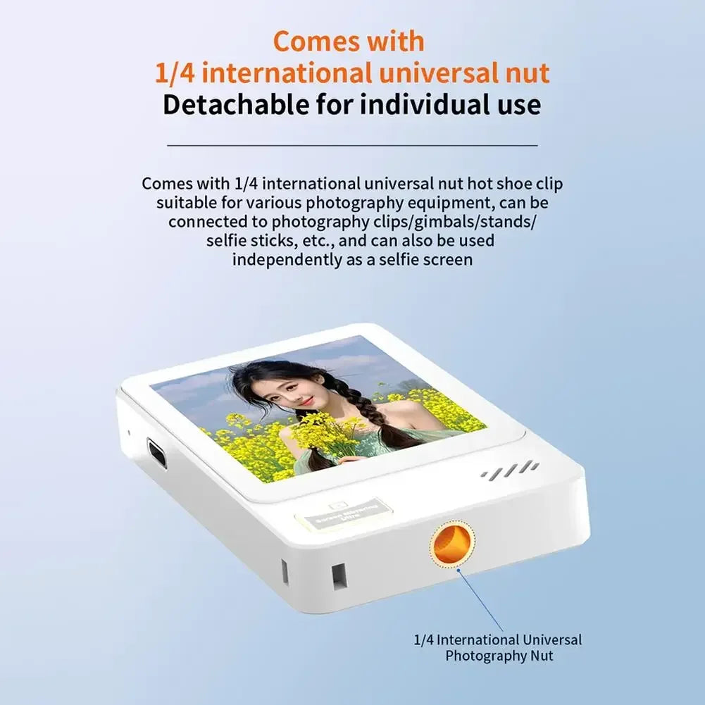 Selfie Monitor Screen For IPhone Android, 2.4 HD Expansion Display Rear Camera Vlog Live Video Recording - Buy Your Wish