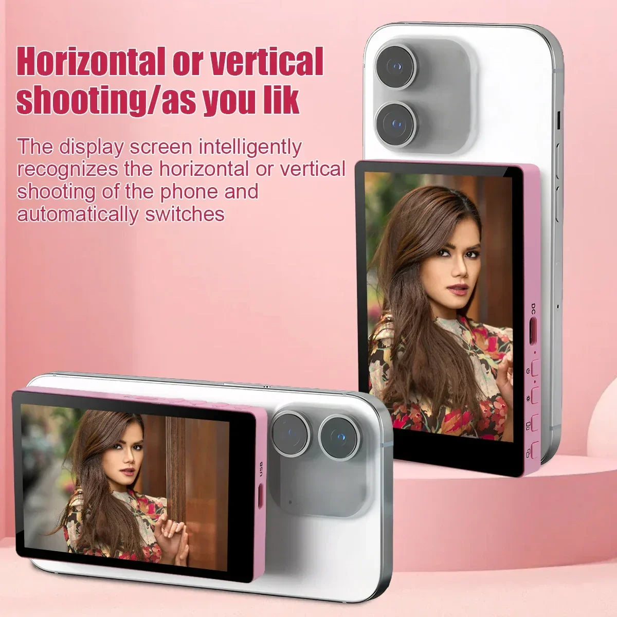 Mobile Phone Wireless Magnetic Selfie Monitor Screen For Smartphone Vlog Live Stream Video Recording for iPhone Android phone - Buy Your Wish