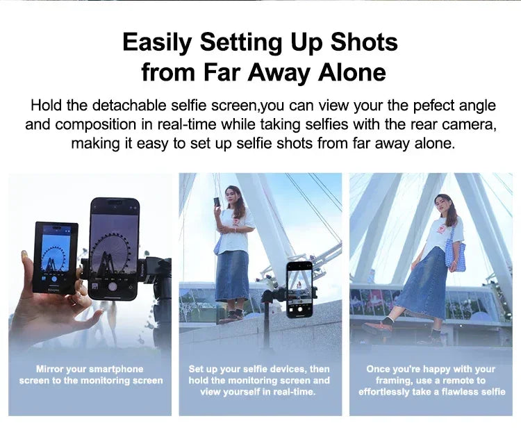 Phone Vlog Selfie Monitor Screen Support 4K Wired Recording Using Phone Rear Camera for iPhone Selfie Vlog Live Stream TikTok - Buy Your Wish