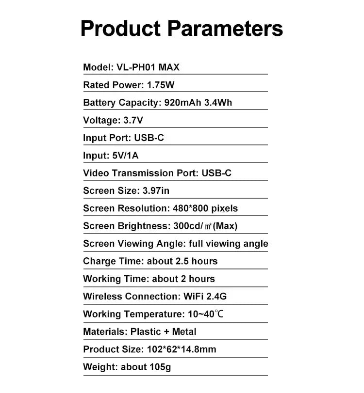 Phone Vlog Selfie Monitor Screen Support 4K Wired Recording Using Phone Rear Camera for iPhone Selfie Vlog Live Stream TikTok - Buy Your Wish