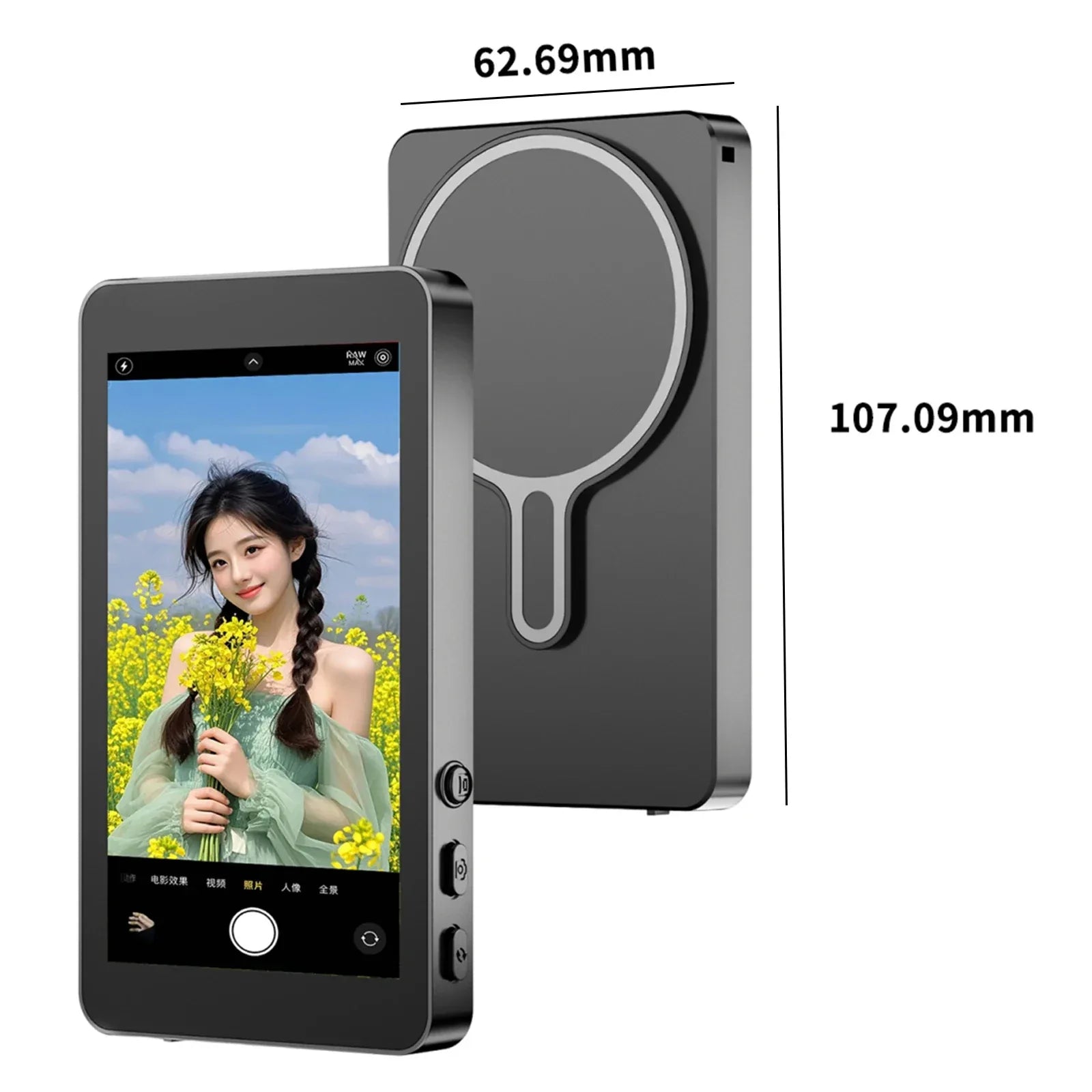 Magnetic Phone Vlog Selfie Monitor Screen Back Camera Monitor for Selfie Vlog Live Stream for Android iPhone - Buy Your Wish
