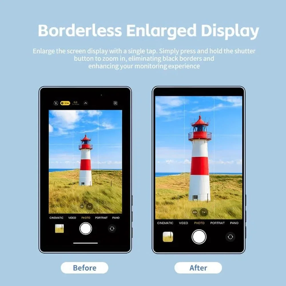 Wireless Selfie Monitor for iphone Android Live Selfie Monitor Screen with Screen Mirroring Vlog Live Stream Selfie Monitor - Buy Your Wish