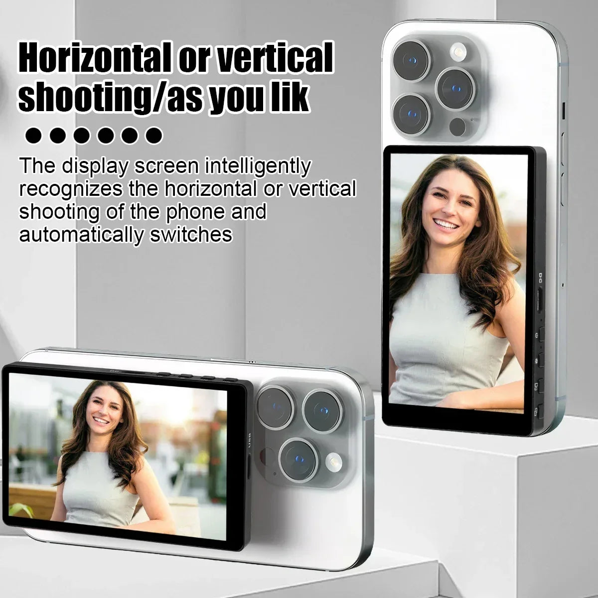 Mobile Phone Wireless Magnetic Selfie Monitor Screen For Smartphone Vlog Live Stream Video Recording for iPhone Android phone - Buy Your Wish