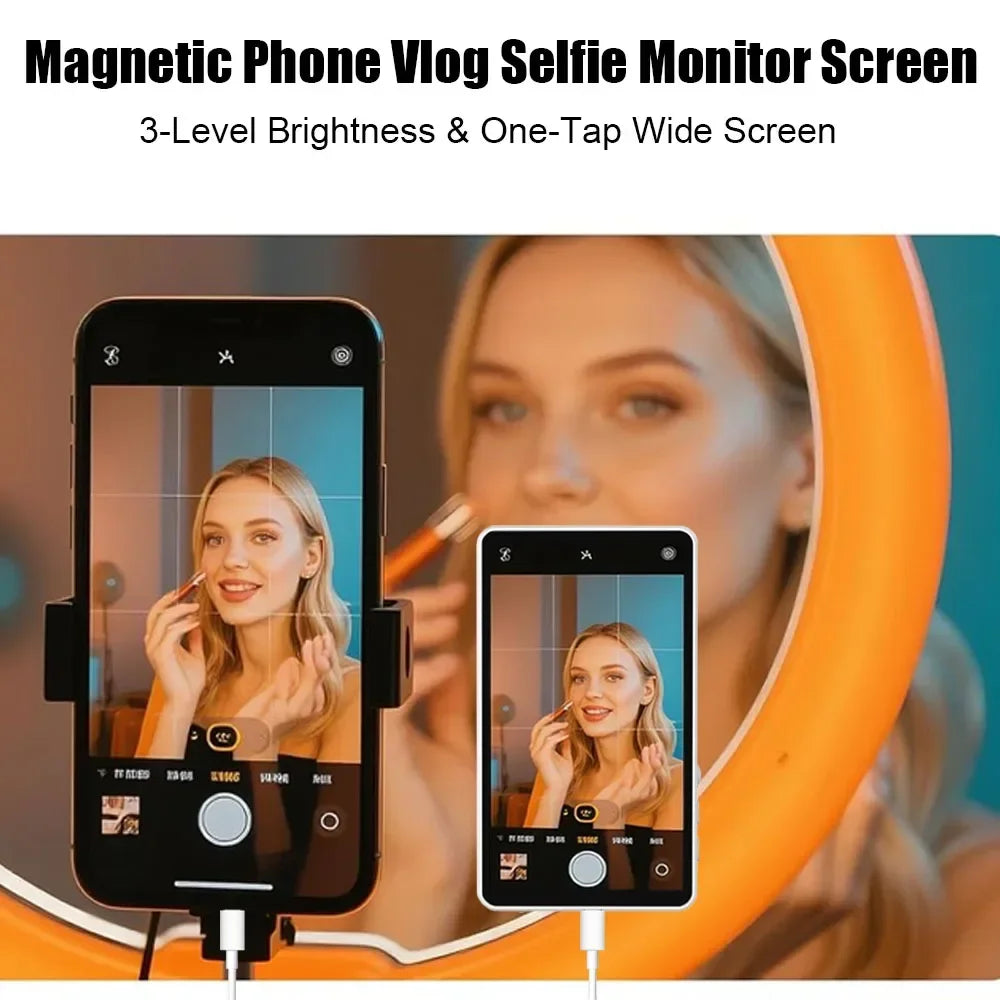 Wireless Selfie Monitor for iphone Android Live Selfie Monitor Screen with Screen Mirroring Vlog Live Stream Selfie Monitor - Buy Your Wish
