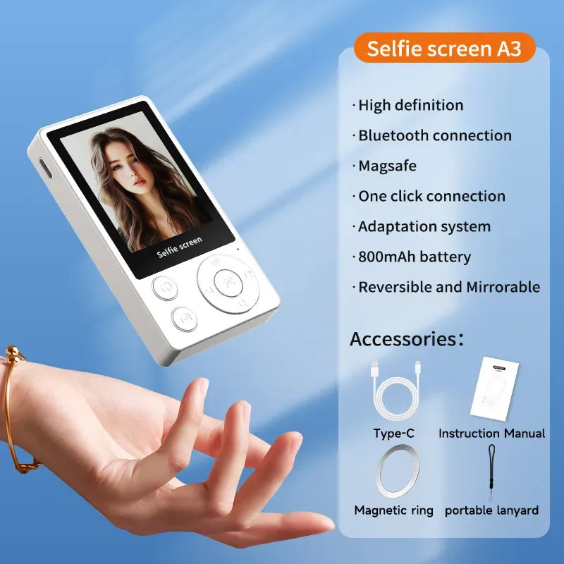 Vlog Selfie Monitor Screen Vlog Magnetic Video Recording for iPhone & Android Wireless Mirroring Content Creator Live stream - Buy Your Wish