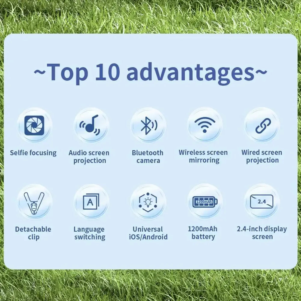 Selfie Monitor Screen For IPhone Android, 2.4 HD Expansion Display Rear Camera Vlog Live Video Recording - Buy Your Wish