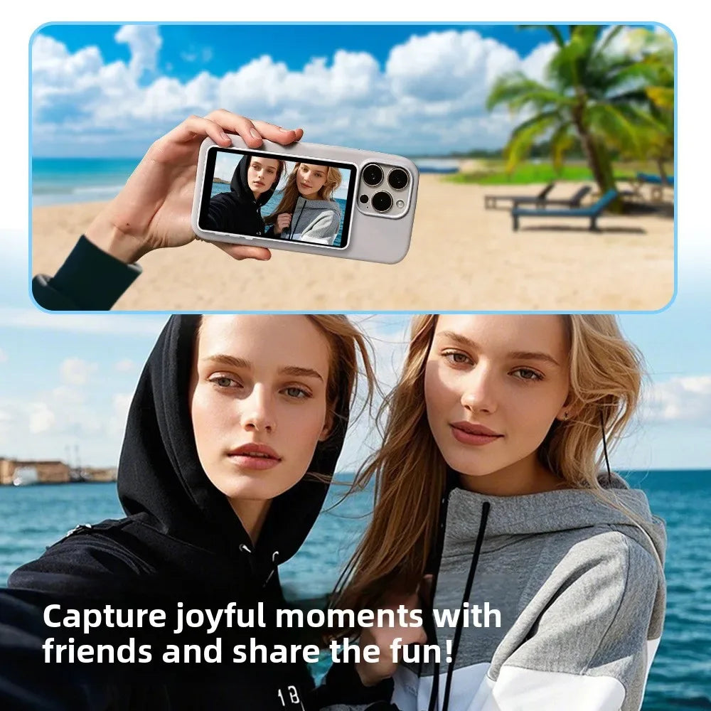 Vlog Selfie Monitor Screen for iPhone & Android, 4K/1080p Magnetic Back Camera Vlog Monitor for YouTube TikTok Live Streaming - Buy Your Wish