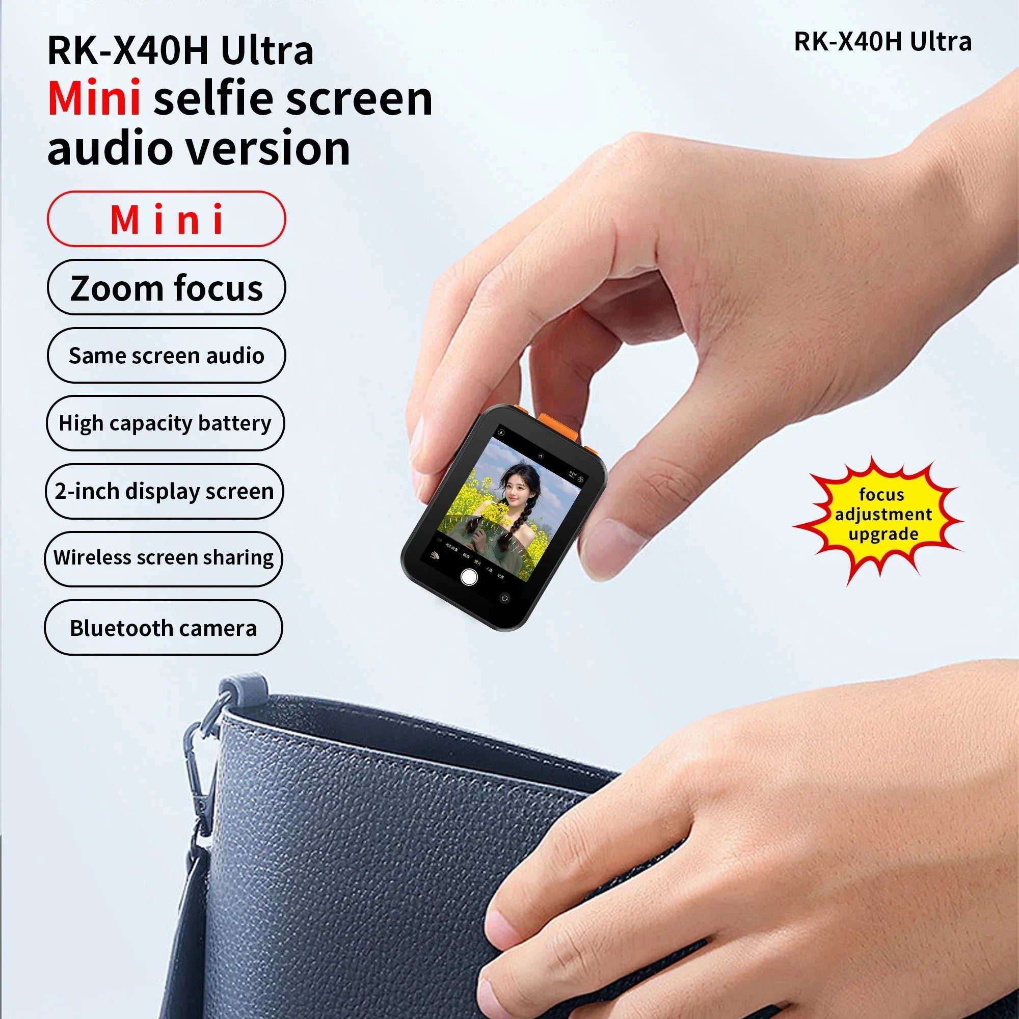 Vlog Self Timer Monitor Screen Mini Selfie Phone Screen Phone Projection Bluetooth Remote Control Photography Outdoor Travel - Buy Your Wish