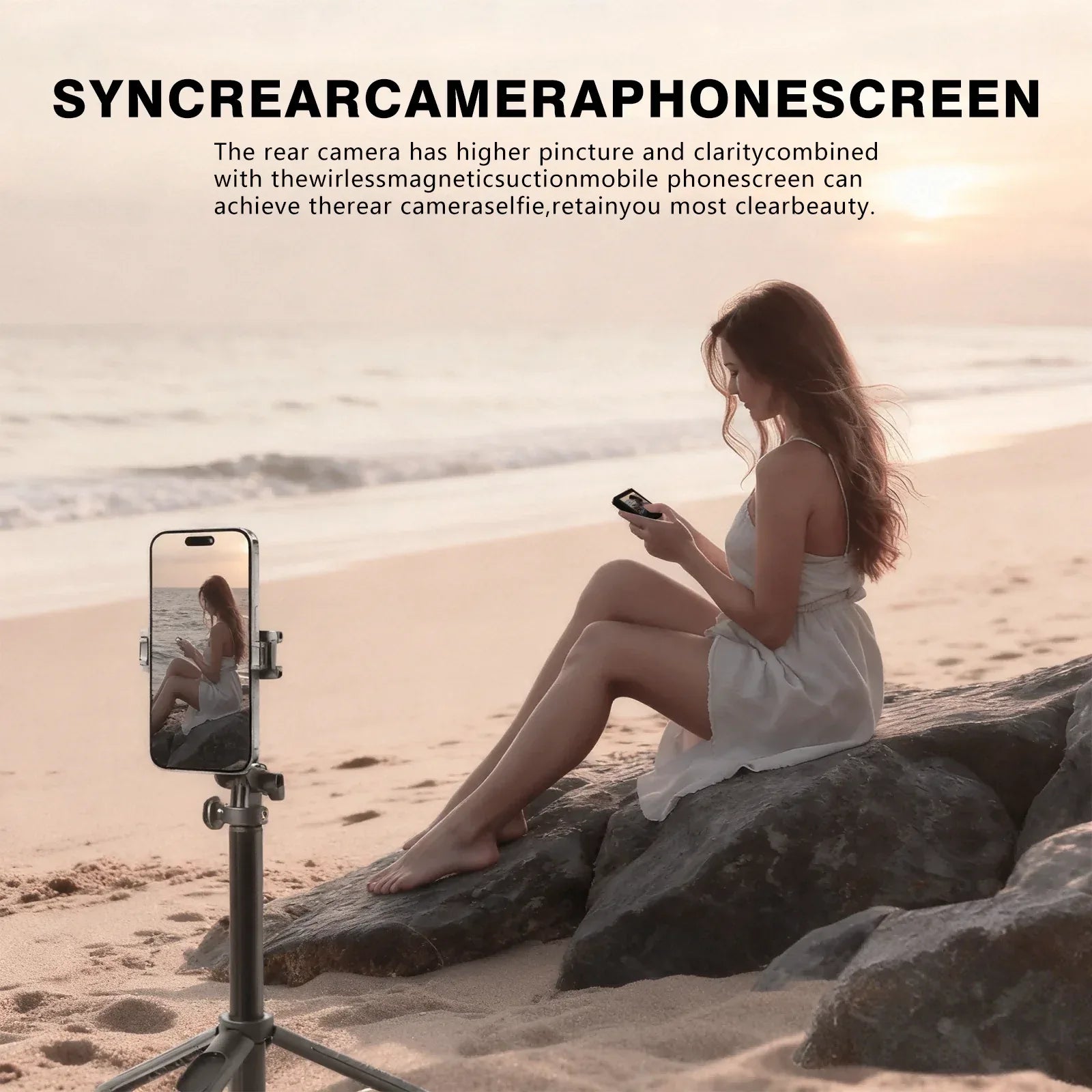 Vlog selfie monitor screen with watch button remote control, suitable for Iphone Android phone selfie - Buy Your Wish