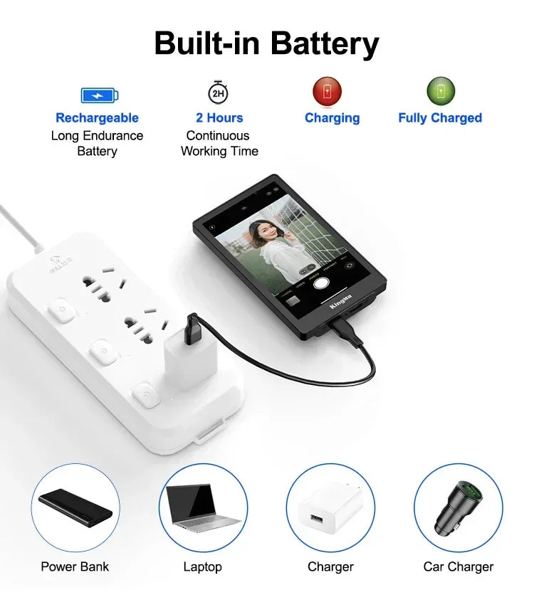 Phone Vlog Selfie Monitor Screen Support 4K Wired Recording Using Phone Rear Camera for iPhone Selfie Vlog Live Stream TikTok - Buy Your Wish