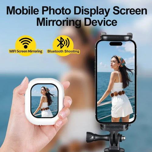 2.01-inch Clear Vlog Selfie Monitor Screen for Phone Rear Camera Selfie Live Stream Wireless Connection Video Recording New Gift 1 - Buy Your Wish