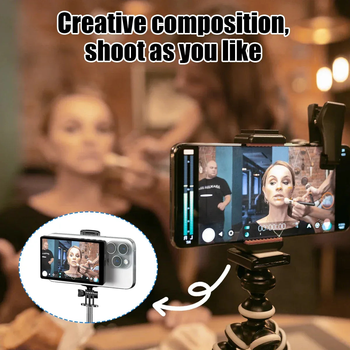 Mobile Phone Wireless Magnetic Selfie Monitor Screen For Smartphone Vlog Live Stream Video Recording for iPhone Android phone - Buy Your Wish