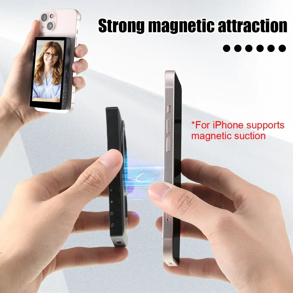 Mobile Phone Wireless Magnetic Selfie Monitor Screen For Smartphone Vlog Live Stream Video Recording for iPhone Android phone - Buy Your Wish