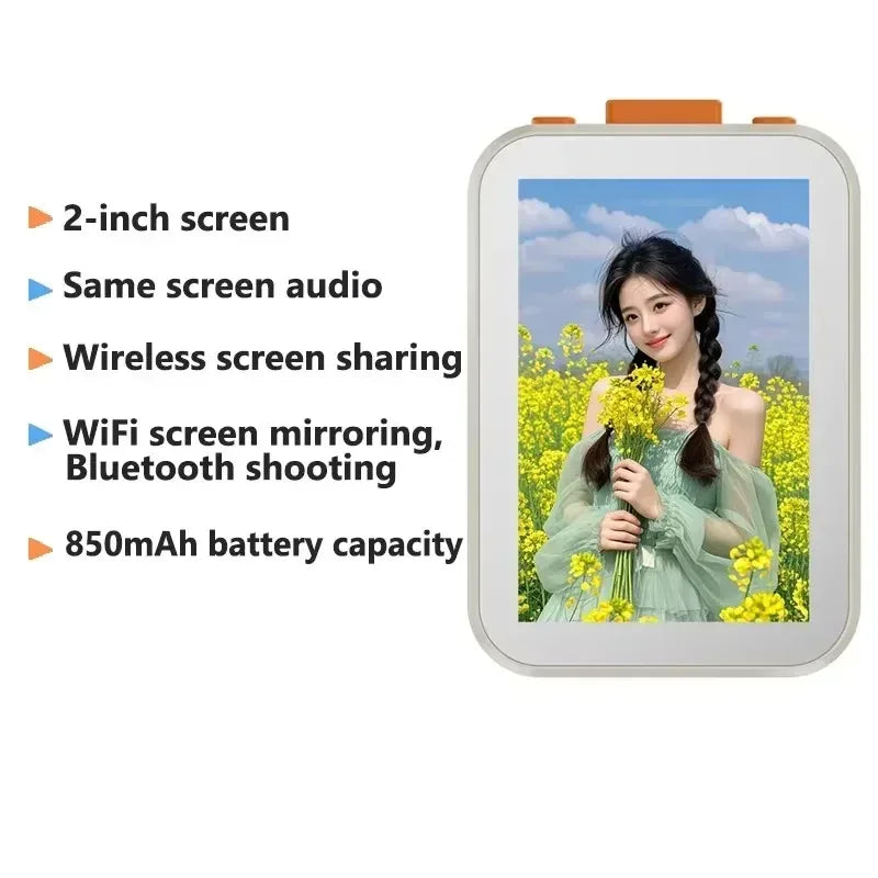 Vlog Self Timer Monitor Screen Mini Selfie Phone Screen Phone Projection Bluetooth Remote Control Photography Outdoor Travel - Buy Your Wish