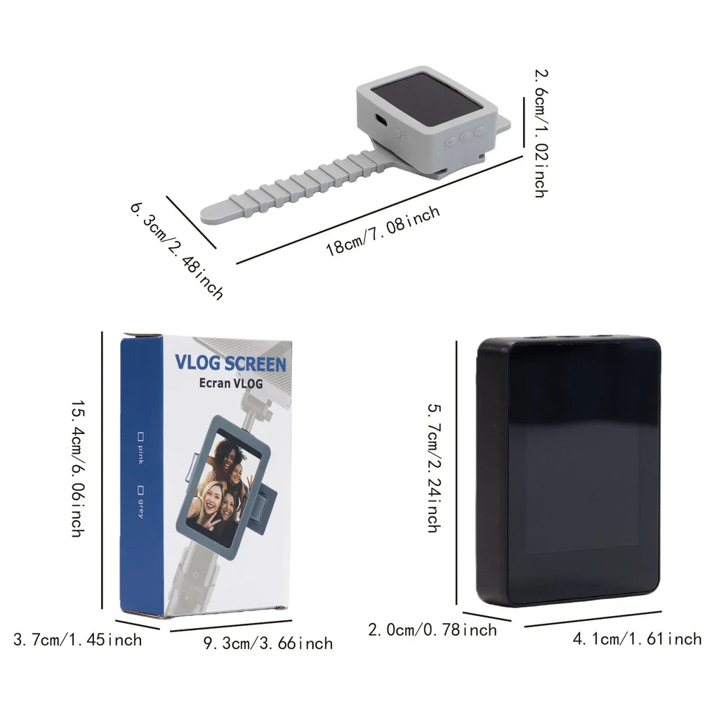 Vlog selfie monitor screen with watch button remote control, suitable for Iphone Android phone selfie - Buy Your Wish