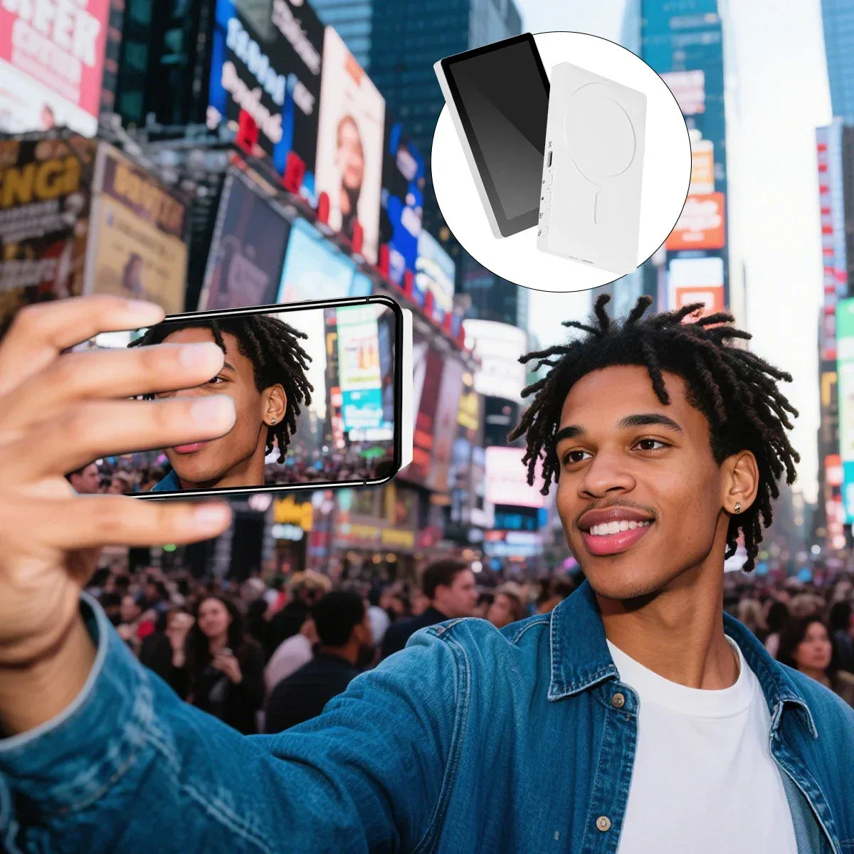 Mobile Phone Wireless Magnetic Selfie Monitor Screen For Smartphone Vlog Live Stream Video Recording for iPhone Android phone - Buy Your Wish