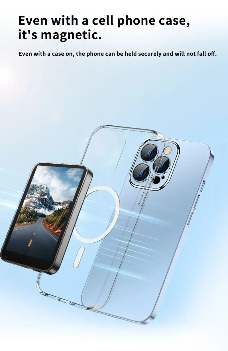 New Magnetic Phone Vlog Selfie Monitor Screen for Phone Rear Camera for Selfie Rear Camera Compatible With iPhone Android - Buy Your Wish