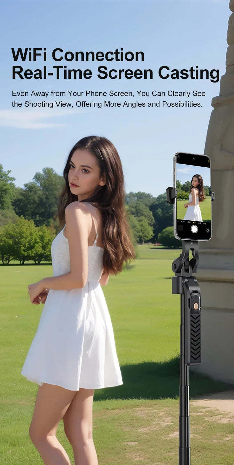 2.01-inch Clear Vlog Selfie Monitor Screen for Phone Rear Camera Selfie Live Stream Wireless Connection Video Recording New Gift 1 - Buy Your Wish