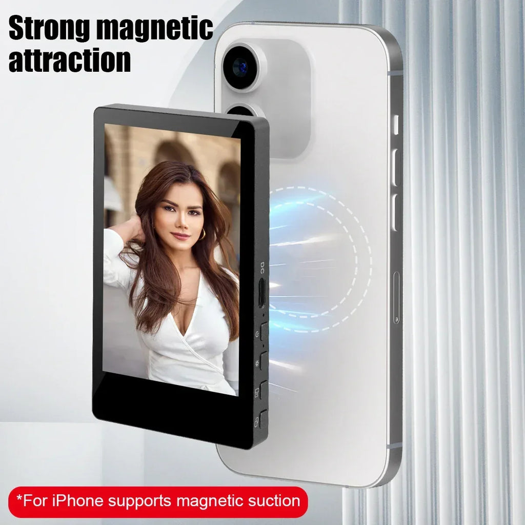 Mobile Phone Wireless Magnetic Selfie Monitor Screen For Smartphone Vlog Live Stream Video Recording for iPhone Android phone - Buy Your Wish
