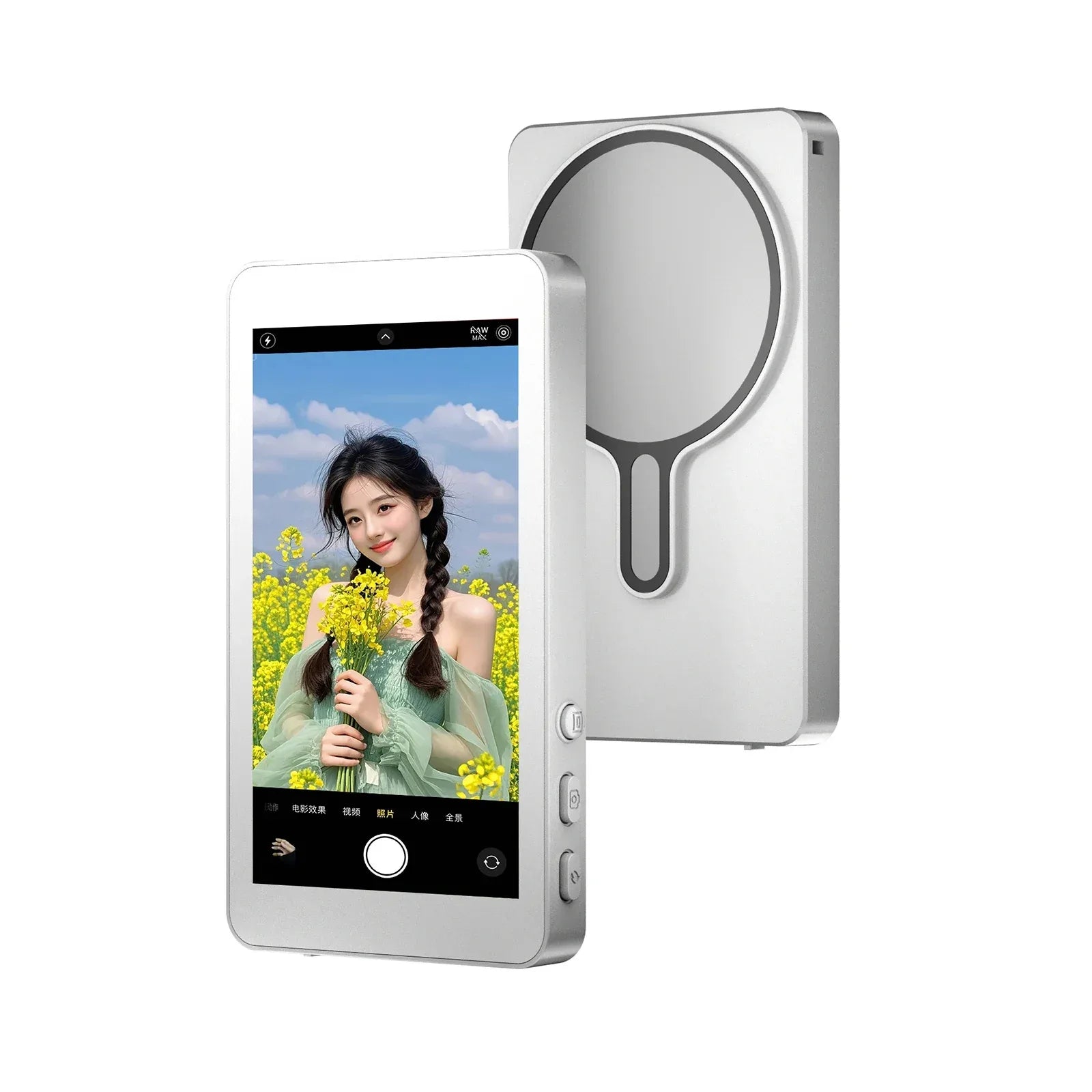 Magnetic Phone Vlog Selfie Monitor Screen Back Camera Monitor for Selfie Vlog Live Stream for Android iPhone - Buy Your Wish