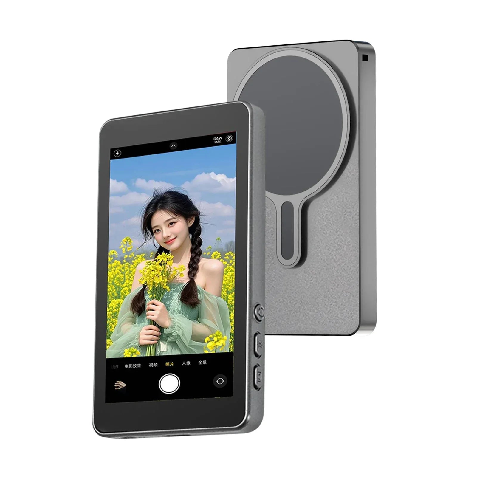 Magnetic Phone Vlog Selfie Monitor Screen Back Camera Monitor for Selfie Vlog Live Stream for Android iPhone - Buy Your Wish