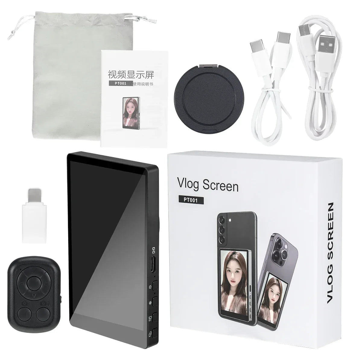 Mobile Phone Wireless Magnetic Selfie Monitor Screen For Smartphone Vlog Live Stream Video Recording for iPhone Android phone - Buy Your Wish