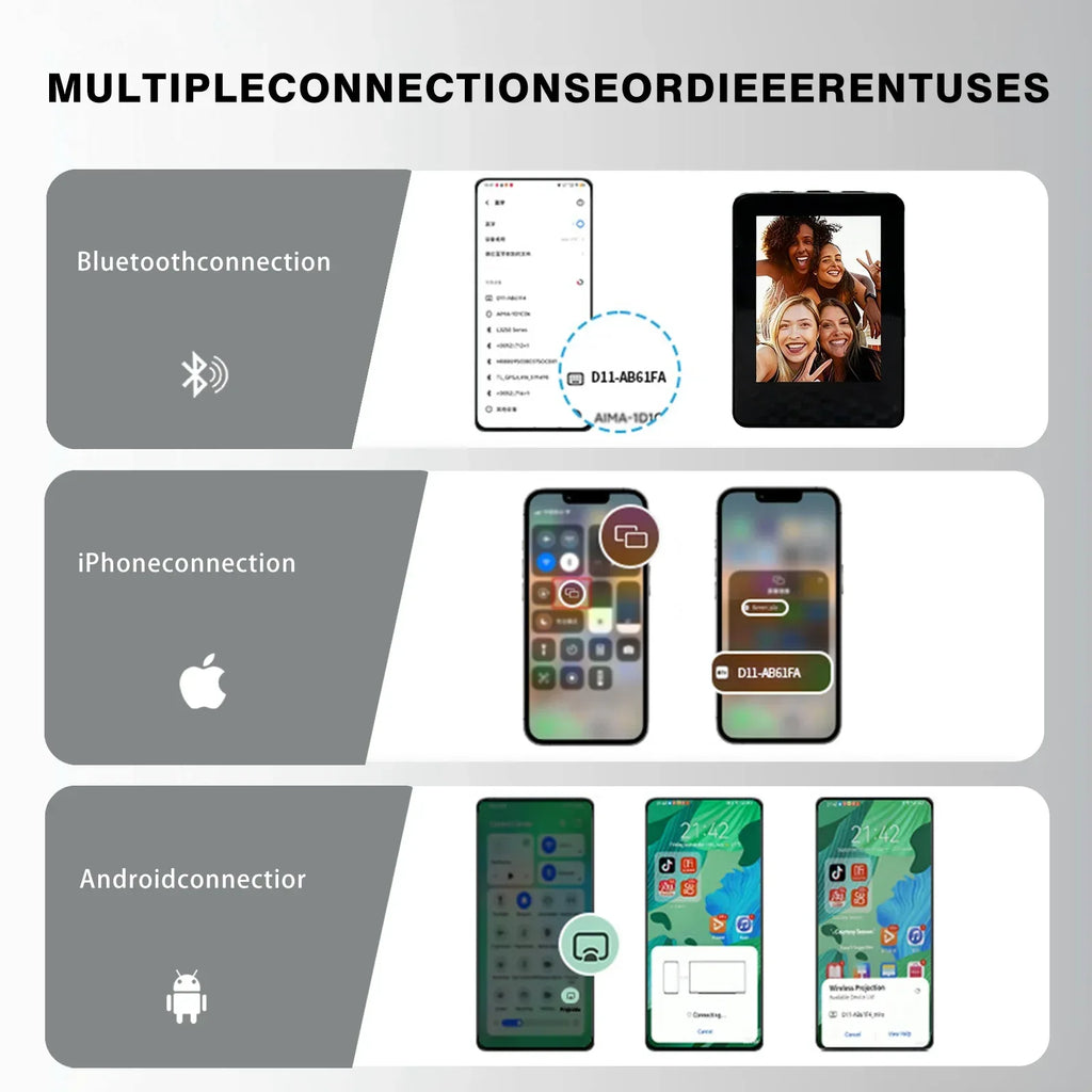 Vlog selfie monitor screen with watch button remote control, suitable for Iphone Android phone selfie - Buy Your Wish