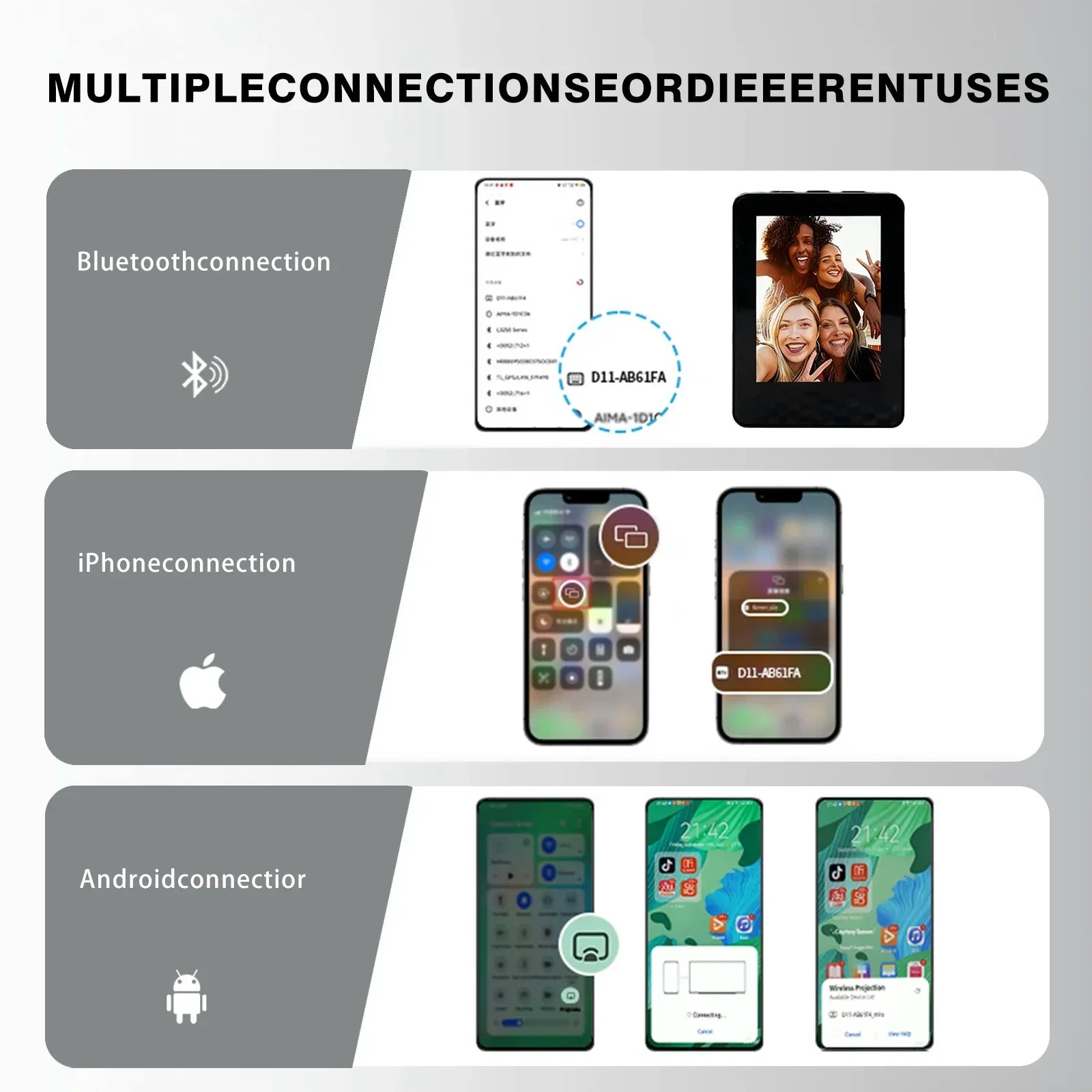 Vlog selfie monitor screen with watch button remote control, suitable for Iphone Android phone selfie - Buy Your Wish