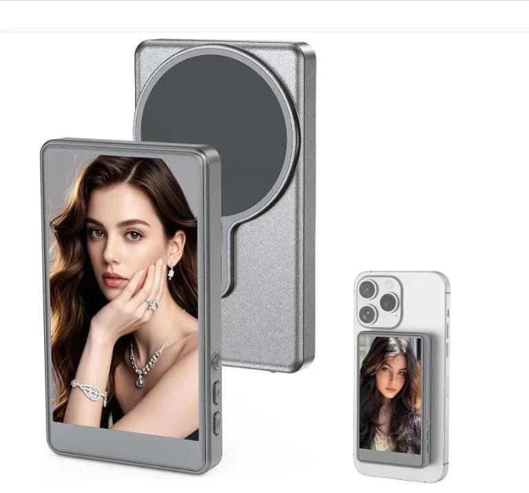 New Magnetic Phone Vlog Selfie Monitor Screen for Phone Rear Camera for Selfie Rear Camera Compatible With iPhone Android - Buy Your Wish