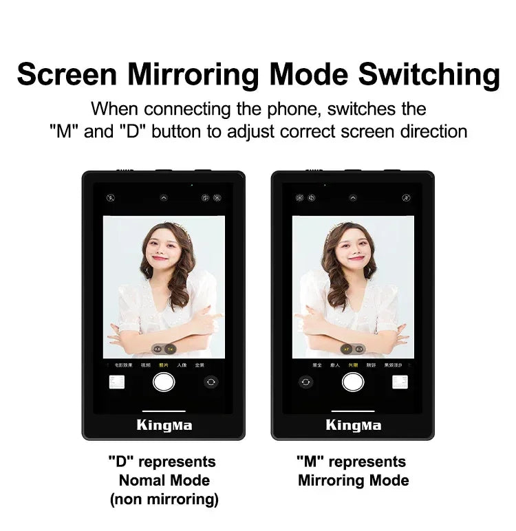 Phone Vlog Selfie Monitor Screen Support 4K Wired Recording Using Phone Rear Camera for iPhone Selfie Vlog Live Stream TikTok - Buy Your Wish