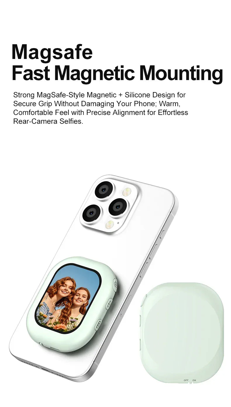 2.01-inch Clear Vlog Selfie Monitor Screen for Phone Rear Camera Selfie Live Stream Wireless Connection Video Recording New Gift 1 - Buy Your Wish