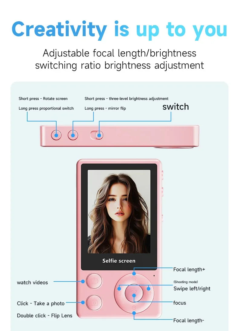 Vlog Selfie Monitor Screen Vlog Magnetic Video Recording for iPhone & Android Wireless Mirroring Content Creator Live stream - Buy Your Wish