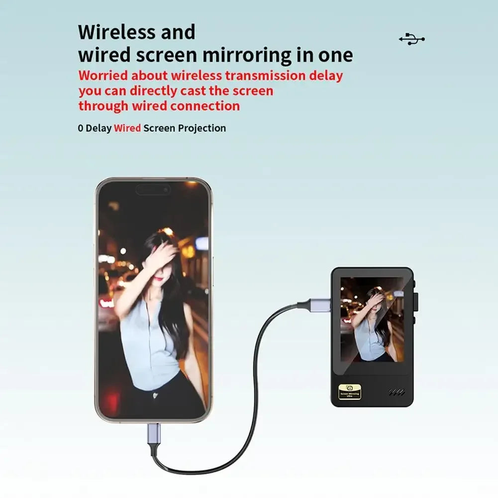 Selfie Monitor Screen For IPhone Android, 2.4 HD Expansion Display Rear Camera Vlog Live Video Recording - Buy Your Wish