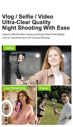 2.01-inch Clear Vlog Selfie Monitor Screen for Phone Rear Camera Selfie Live Stream Wireless Connection Video Recording New Gift 1 - Buy Your Wish