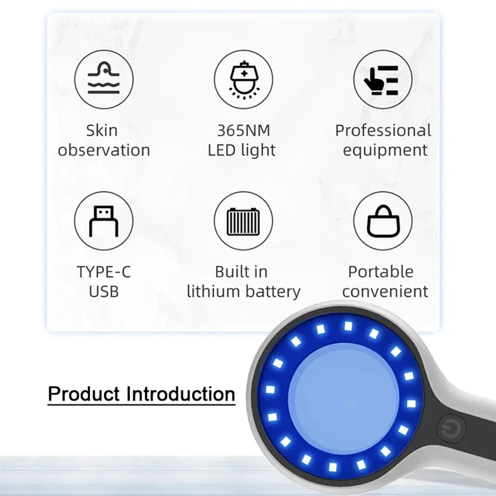 Woods Lamp Skin Analyzer For Skin UV Magnifying For Beauty Facial Testing Wood Lamp Light Skin Analysis Detection Skin Care - Buy Your Wish