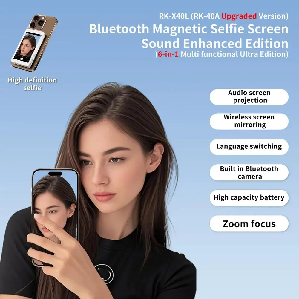 Selfie Monitor Screen Rear Portable Selfie Monitor Vlog Screen Magnetic Vlog Phone Rear Camera For Selfie Vlog Live Stream - Buy Your Wish