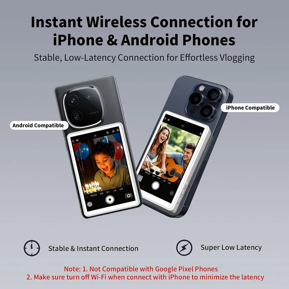 Selfie Monitor Screen Vlog Screen Magnetic Phone Vlog Phone Rear Camera For Selfie Vlog Live Stream Support WiFi 2.4G/5G - Buy Your Wish