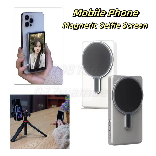 New Magnetic Phone Vlog Selfie Monitor Screen for Phone Rear Camera for Selfie Rear Camera Compatible With iPhone Android - Buy Your Wish